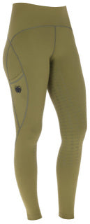 Covalliero '24 Ladies Riding Tights Full Seat SL Grip olive green in stock near me