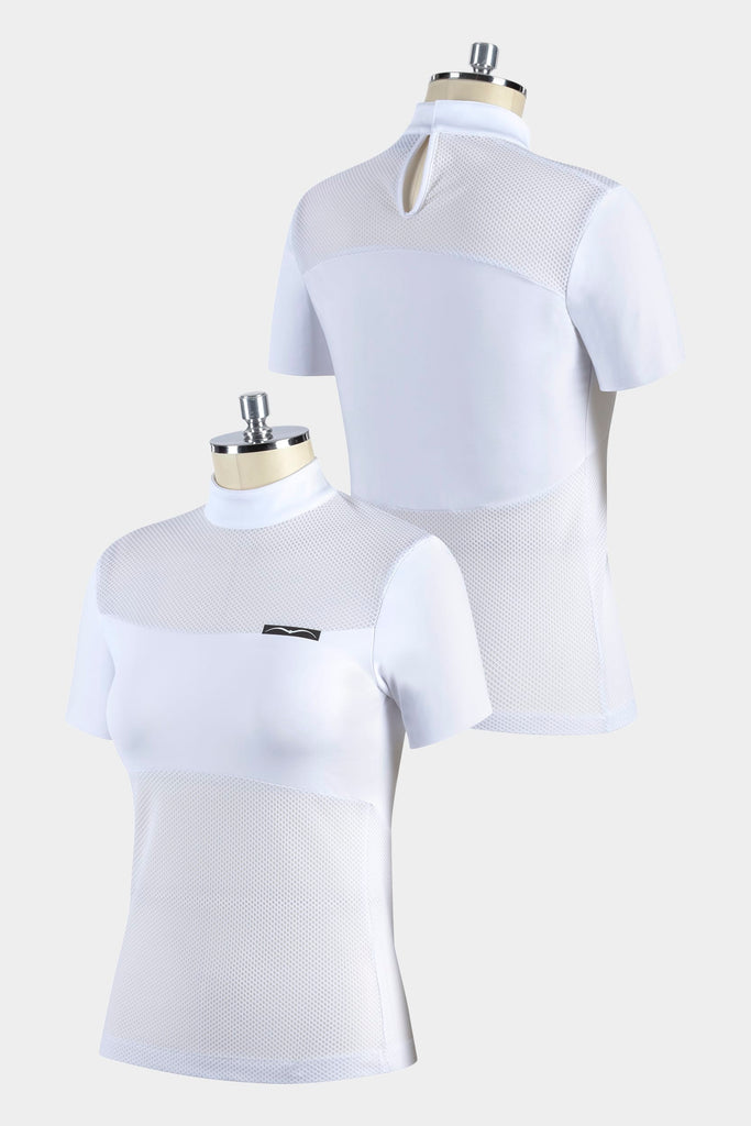 Animo Balmenhorn Ladies Competition Shirt bianco white equestrian competition clothing in stock near me