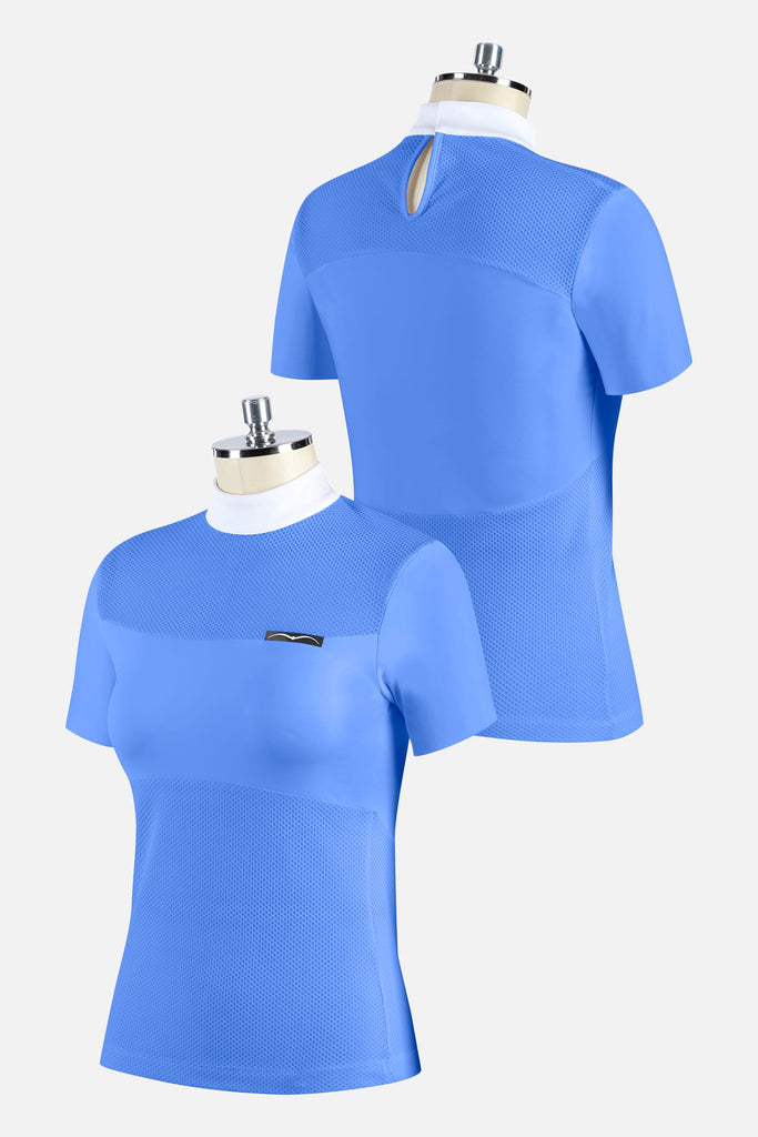 Animo Balmenhorn Ladies Competition Shirt azzurro dory equestrian competition clothing in stock near me