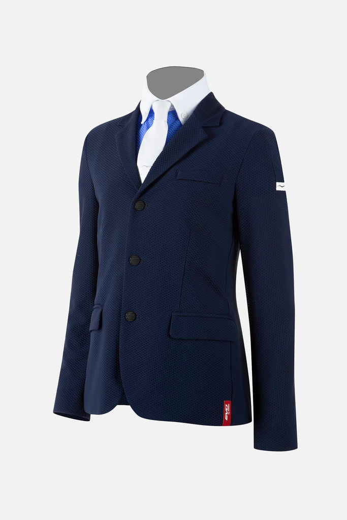 Animo Isted 2024 Boy's Riding Jacket junior competition jacket horse riding navy blue in stock near me