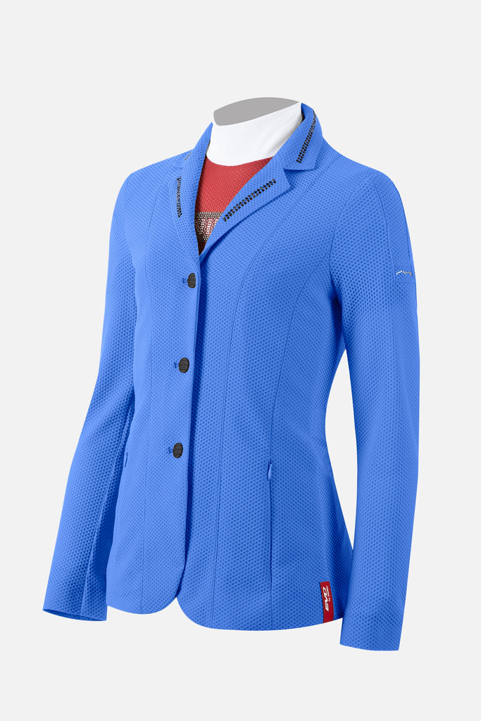 Animo Luther 2024 girl's Riding Jacket junior competition jacket horse riding azzurro dory blue in stock near me