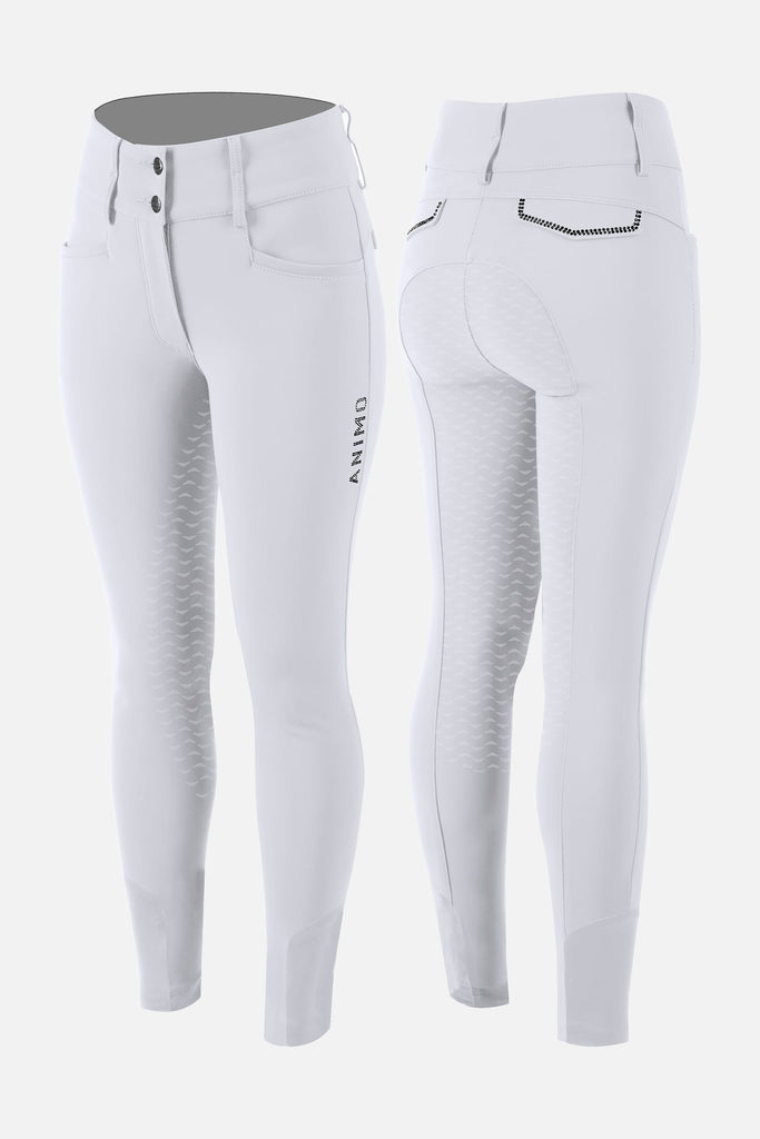 Animo Nachos Ladies Riding Breeches full seat grip in stock near me bianco competition horse riding