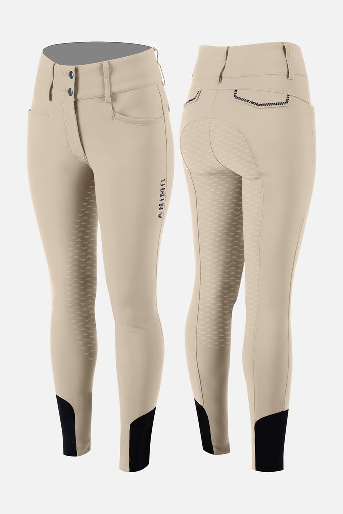 Animo Nachos Ladies Riding Breeches full seat grip in stock near me beige competition horse riding